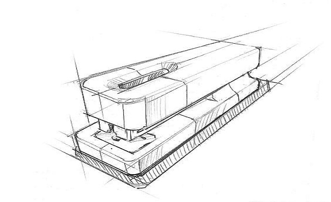 訂書機產(chǎn)品手繪素描